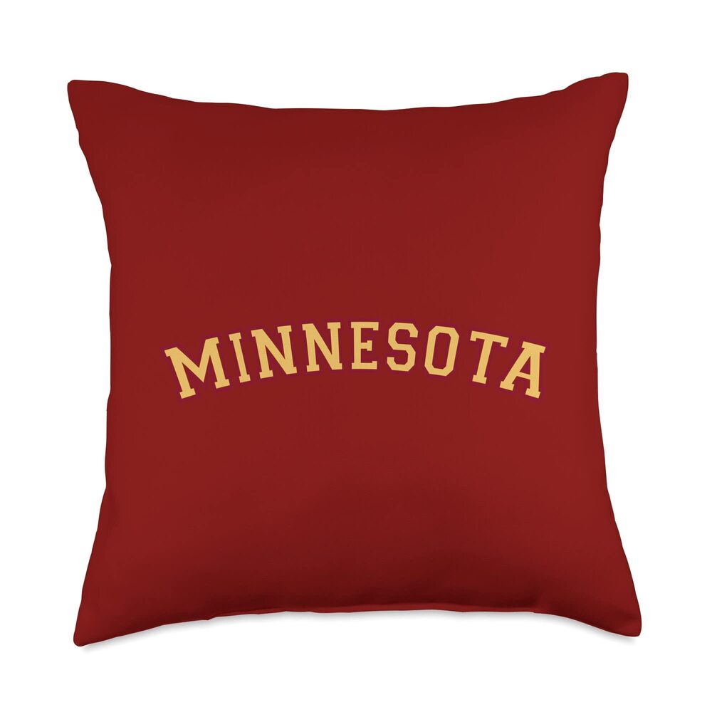 3454 Minnesota USA Patriotic Birthday School University Gift Throw Pillow